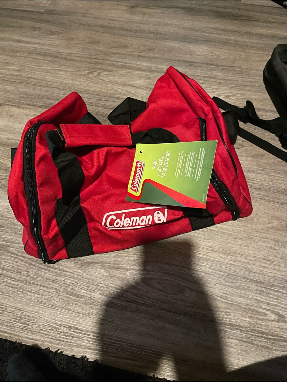 Coleman Red Duffel Bag with Black Accents - Men's Travel Bag